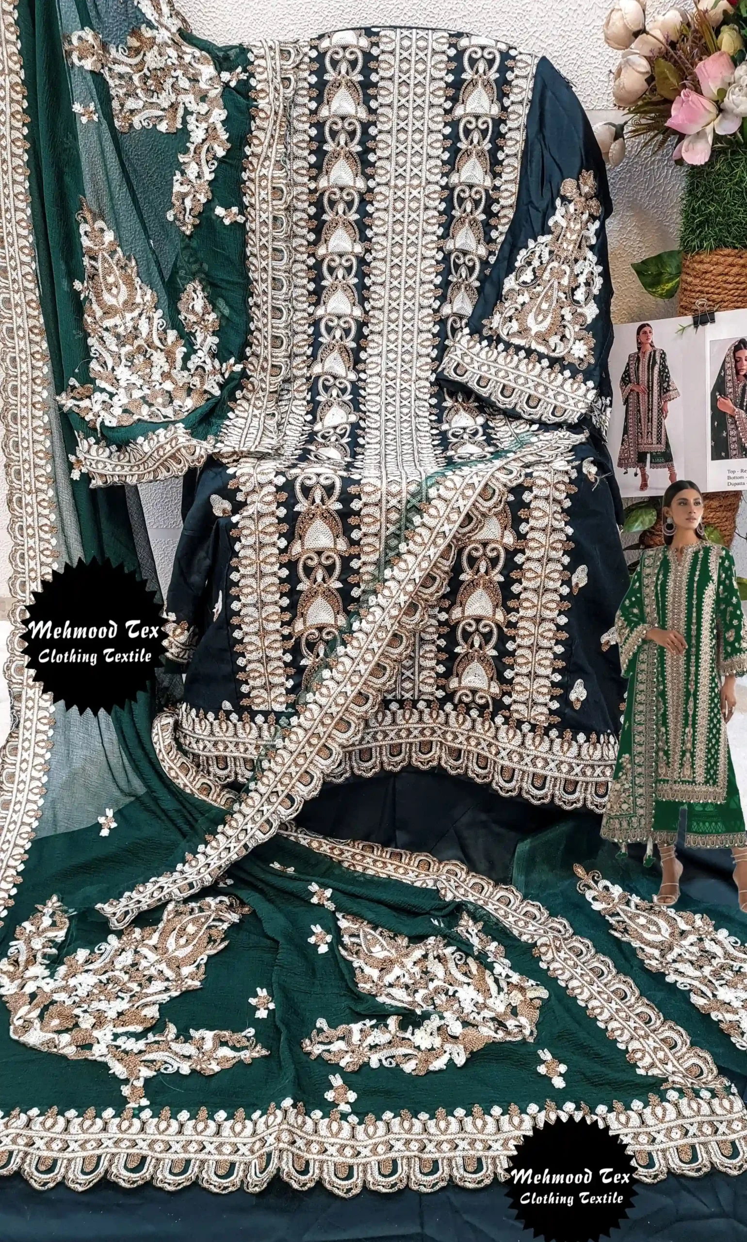 Mehmood Tex M 38 Rayon Cotton Wholesale Pakistani Salwar Suit Catalog — Wholesale Salwar Suits, MPA wholesale from Surat - Gallery Image 3